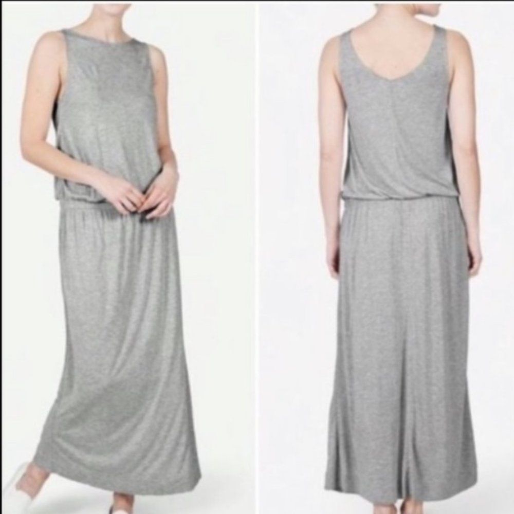 Everlane medium Ryan maxi grey long dress medium rayon sleeveless